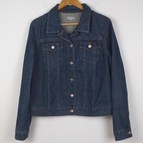 J. Crew Dark Wash Denim 100% Cotton Jean Jacket